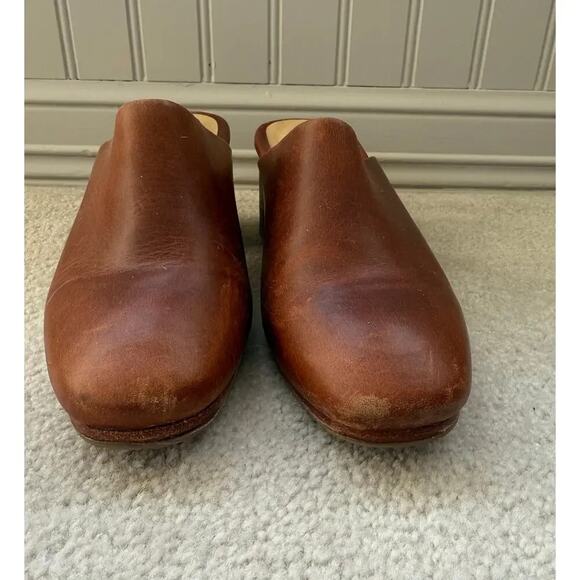 Nisolo All Day Slip On Heeled Mule Brown Leather 6 - Picture 7 of 10